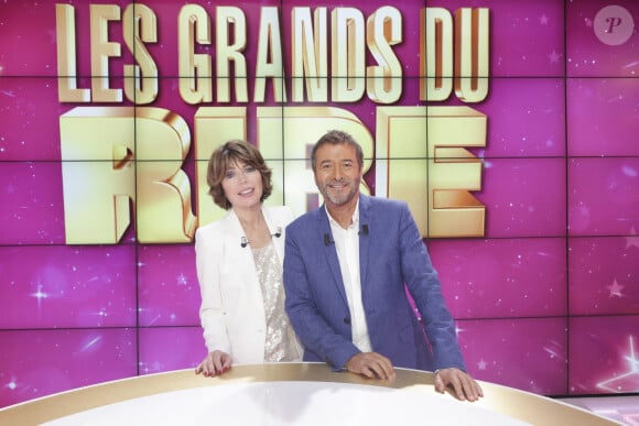 Exclusif - Karen Cheryl, Bernard Montiel - Enregistrement de l'émission "Les grands du rire", présentée par K.Chéryl et B.Montiel, diffusée le 26 octobre sur C8 © Jack Tribeca / Bestimage 