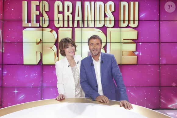 Exclusif - Karen Cheryl, Bernard Montiel - Enregistrement de l'émission "Les grands du rire", présentée par K.Chéryl et B.Montiel, diffusée le 26 octobre sur C8 © Jack Tribeca / Bestimage 