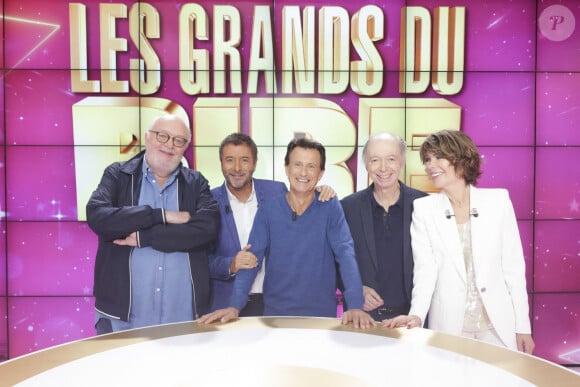 Exclusif - Bernard Mabille, Bernard Montiel, Vincent Perrot, Philippe Chevallier, Karen Cheryl - Enregistrement de l'émission "Les grands du rire", présentée par K.Chéryl et B.Montiel, diffusée le 26 octobre sur C8 © Jack Tribeca / Bestimage 