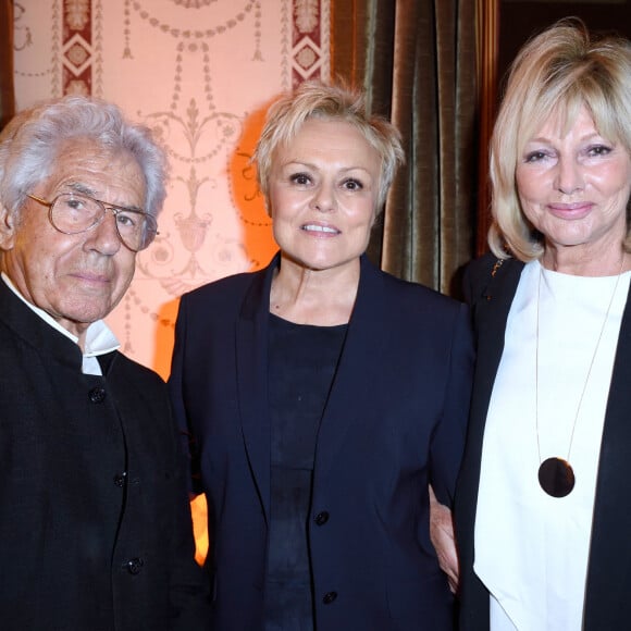 Philippe Gildas, Muriel Robin et Maryse Gildas assistent au diner La Chaine de l'Espoir organise par l'association Pharmavie au Pavillon Ledoyen à Paris, France le 25 janvier 2018. Photo Aurore Marechal/ABACAPRESS.COM