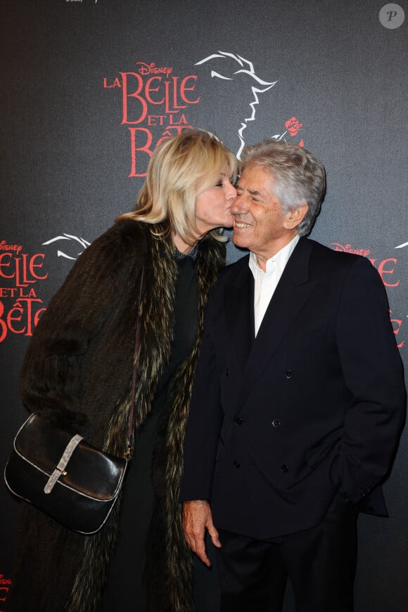 Philippe Gildas et son épouse Maryse Gildas assistent à l'avant-première du film Disney 'La Belle et la Bête' au théâtre Mogador, à Paris, France, le 24 octobre 2013. Photo par Aurore Marechal/ABACAPRESS.COM