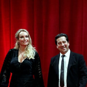 Laurent Gerra et sa femme Christelle Bardet - Salle - Cérémonie d'ouverture de la 14ème édition du Festival Lumière 2022 à la Halle Tony Garnier à Lyon le 15 octobre 2022. © Dominique Jacovides / Bestimage 