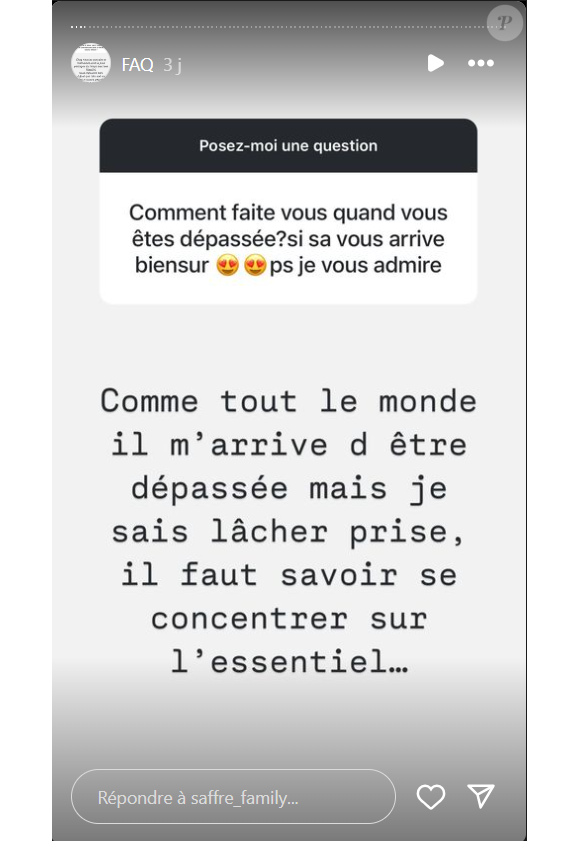 La mère au foyer a avoué que cela lui arrivait d'être dépassée
Céline Saffré de "Familles nombreuses" se confie sur Instagram, le 25 octobre 2024