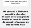 Mais elle n'échangerait son rôle pour rien au monde, car elle rêvait d'avoir une famille nombreuse
Céline Saffré de "Familles nombreuses" se confie sur Instagram, le 25 octobre 2024