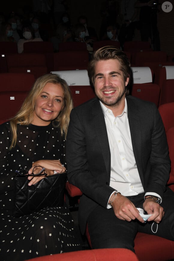 Carine Galli et son compagnon Giovanni Castaldi lors de la cérémonie de clôture et remise de prix du Festival du film Francophone d'Angoulême 2020 le 2 septembre 2020. © Coadic Guirec / Bestimage