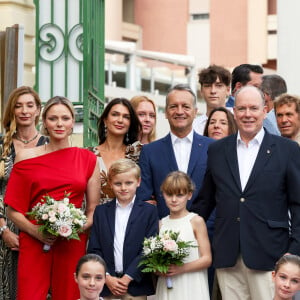 Traditionnel Pique Nique des Monégasques "U Cavagnetu" dans le Parc princesse Antoinette, en présence du prince Albert II de Monaco et de la princesse Charlene accompagnés par leurs enfants le prince Jacques de Monaco, marquis des Baux, et La princesse Gabriella de Monaco, comtesse de Carladès, à Monaco, le 7 septembre 2024. © Claudia Albuquerque/Bestimage 