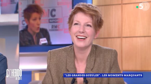 Natacha Polony sur le plateau de C l'hebdo face à Aurélie Casse, Alain Marschall et Olivier Truchot.
(Capture d'écran C l'hebdo - France 5)