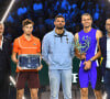 Le joueur français n'a pas fait le poids face au champion allemand
Gilles Moretton, Ugo Humbert, Florent Manaudou, Alexander Zverev, Cédric Pioline - Alexander Zverev remporte la finale du tournoi de tennis ATP Masters 1000 de Paris (Paris Rolex Master) contre Ugo Humbert à l'Accor Arena - Palais Omnisports de Paris-Bercy, Paris le 3 novembre 2024. © Veeren/Bestimage