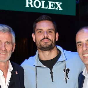 Florent Manaudou, Gilles Moretton et Cédric Pioline - Célébrités assistent à la finale du tournoi de tennis ATP Masters 1000 de Paris (Paris Rolex Master) remportée par Alexander Zverev contre Ugo Humbert à l'Accor Arena - Palais Omnisports de Paris-Bercy, Paris le 3 novembre 2024. © Veeren/Bestimage 