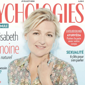 Anne-Elisabeth Lemoine en couverture de Psychologies Magazine en 2018