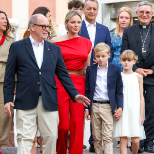 Traditionnel Pique Nique des Monégasques "U Cavagnetu" dans le Parc princesse Antoinette, en présence du prince Albert II de Monaco et de la princesse Charlene accompagnés par leurs enfants le prince Jacques de Monaco, marquis des Baux, et La princesse Gabriella de Monaco, comtesse de Carladès, à Monaco, le 7 septembre 2024. © Claudia Albuquerque/Bestimage 