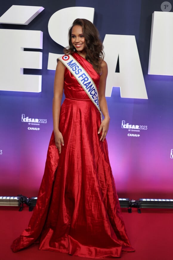 Indira Ampiot (Miss France 2023) au photocall de la 48ème cérémonie des César à l'Olympia à Paris le 24 février 2023 © Dominique Jacovides / Olivier Borde / Bestimage