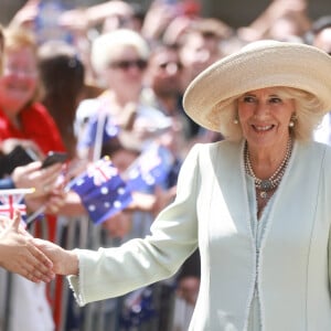 Le roi Charles III d'Angleterre et Camilla Parker Bowles, reine consort d'Angleterre, assistent à une cérémonie à l'église anglicane St. Thomas à Sydney, le 20 octobre 2024. La visite du roi en Australie sera sa première en tant que monarque, et le CHOGM, réunion des chefs de gouvernement du Commonwealth 2024 (21-26 octobre) à Samoa, sera sa première en tant que chef du Commonwealth.