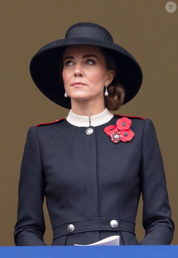 Catherine Kate Middleton, duchesse de Cambridge - La famille royale d'Angleterre sans la reine et la classe politique anglaise participent au 'Remembrance Day', une cérémonie d'hommage à tous ceux qui sont battus pour la Grande-Bretagne, au Cenopath à Whitehall, Londres le 14 novembre 2021. 