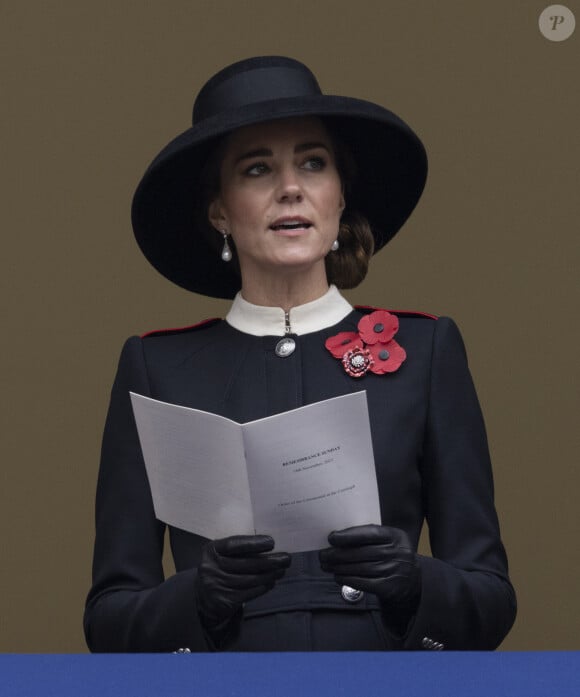 Catherine Kate Middleton, duchesse de Cambridge - La famille royale d'Angleterre sans la reine et la classe politique anglaise participent au 'Remembrance Day', une cérémonie d'hommage à tous ceux qui sont battus pour la Grande-Bretagne, au Cenopath à Whitehall, Londres le 14 novembre 2021. 