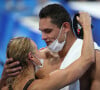 Qu'il a partagé avec son ex Pernille Blume 
Florent Manaudou et sa compagne Pernille Blume - Florent Manaudou, médaille d'argent du 50 m nage libre aux jeux olympiques Tokyo 2020 (23 juillet - 8 août 2021), le 1er août 2021.