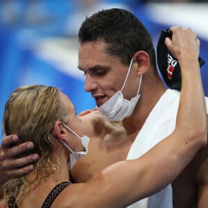 Qu'il a partagé avec son ex Pernille Blume 
Florent Manaudou et sa compagne Pernille Blume - Florent Manaudou, médaille d'argent du 50 m nage libre aux jeux olympiques Tokyo 2020 (23 juillet - 8 août 2021), le 1er août 2021.