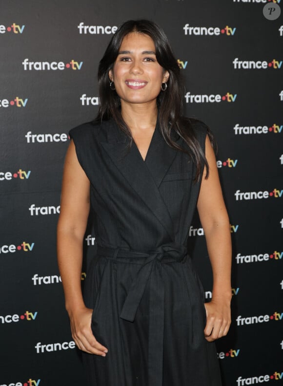 Emilie Tran Nguyen au photocall de la conférence de presse de rentrée de France Télévisions à Paris, France, le 4 septembre 2024. © Coadic Guirec/Bestimage 