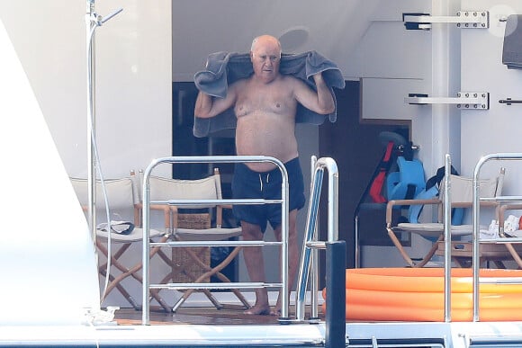 Amancio Ortega Gaona sur son yacht dans le sud de la France le 24 juin 2016.