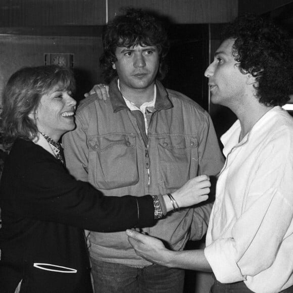 Archives - France Gall et Daniel Balavoine dans la loge de Michel Berger après la 1 première au Palais des Sports le 24 mail 1983 © Jean-Claude Woestelandt / Bestimage