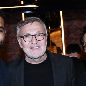 Exclusif - Azedine Bendjilali, dit Az, Laurent Ruquier, Brahim Bouhlel - Soirée d'inauguration du bar restaurant "Chichi Paris" au 8 rue de Berry à Paris le 13 novembre 2024. © Rachid Bellak/Bestimage