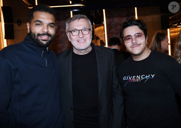 Exclusif - Azedine Bendjilali, dit Az, Laurent Ruquier, Brahim Bouhlel - Soirée d'inauguration du bar restaurant "Chichi Paris" au 8 rue de Berry à Paris le 13 novembre 2024. © Rachid Bellak/Bestimage