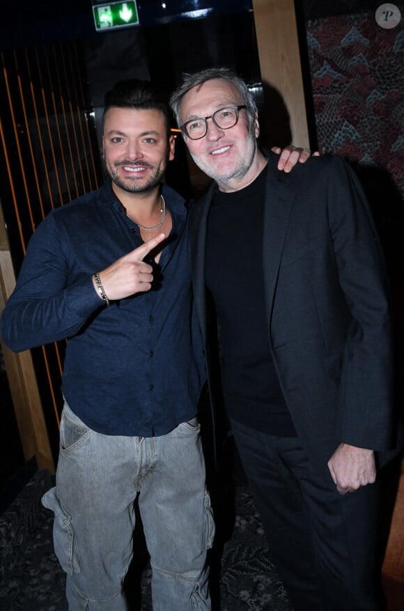 Exclusif - Kev Adams, Laurent Ruquier - Soirée d'inauguration du bar restaurant "Chichi Paris" au 8 rue de Berry à Paris le 13 novembre 2024. © Rachid Bellak/Bestimage