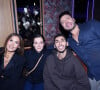 Associé à Claude Charbit, roi des nuits parisiennes, l'humoriste propose désormais ce bel établissement en plein coeur du triangle d'or.
Exclusif - Vitaa, Camille Lellouche, Ilyes Djadel, Kev Adams - Soirée d'inauguration du bar restaurant "Chichi Paris" au 8 rue de Berry à Paris le 13 novembre 2024. © Rachid Bellak/Bestimage