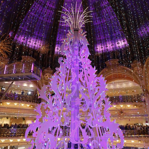 Illustration lors de l'inauguration du 130ème Noël aux Galeries Lafayette, et des illuminations des vitrines, à Paris. Le 14 novembre 2024 © Marc Ausset-Lacroix / Bestimage