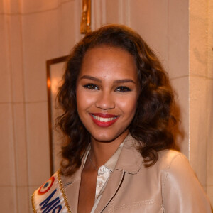 Indira Ampiot (Miss France 2023) - Cocktail pour la sortie du livre de Michel Denisot " On peut rire de tout, sauf en mangeant de la semoule" aux Deux Magots à Paris le 15 mars 2023. © Veeren/ Bestimage