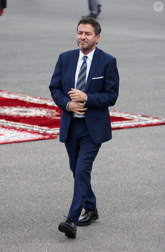 Bernard Montiel - Cérémonie d'accueil officielle du Président de la République, Emmanuel Macron et de Brigitte Macron sur la place Mechouar à Rabat au Maroc le 28 octobre 2024. © Dominique Jacovides/Bestimage