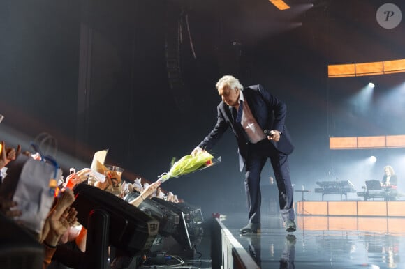 Exclusif - Michel Sardou - Ultime concert de Michel Sardou pour la dernière date de son spectacle "La dernière danse" à la Seine Musicale à Boulogne-Billancourt le 12 avril 2018. Le chanteur a rassemblé plus de 400 000 spectateurs pour une tournée de 82 concerts. © Pierre Perusseau/Bestimage 