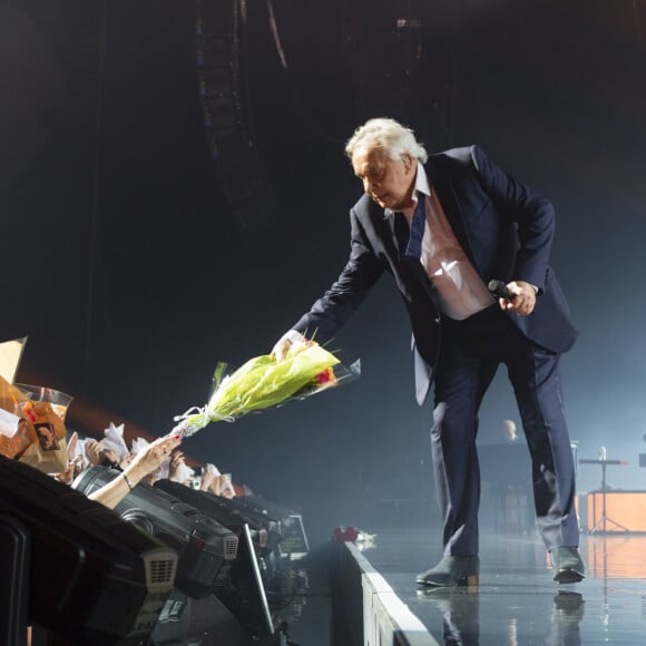 Exclusif - Michel Sardou - Ultime concert de Michel Sardou pour la dernière date de son spectacle "La dernière danse" à la Seine Musicale à Boulogne-Billancourt le 12 avril 2018. Le chanteur a rassemblé plus de 400 000 spectateurs pour une tournée de 82 concerts. © Pierre Perusseau/Bestimage 