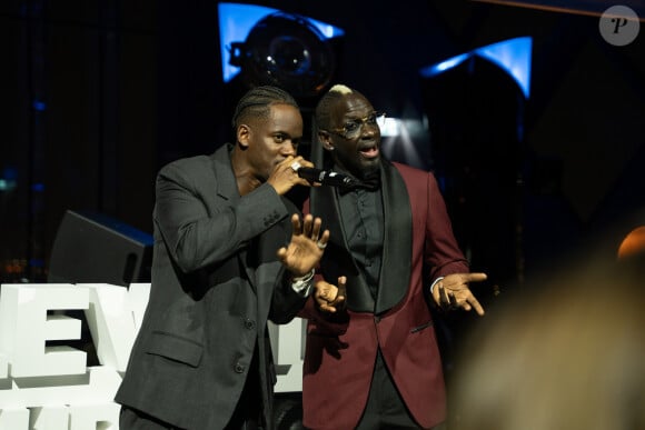 Mamadou Sakho et Black M - Soirée de lancement de l'entreprise Sakho & Co, le samedi 16 novembre à Dubaï.