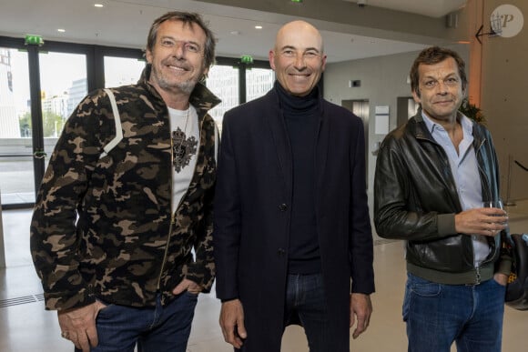 Exclusif - Jean-Luc Reichmann, Nicolas Canteloup, Laurent Mariotte - Vernissage de l'exposition photographique de Nikos Aliagas "Regards Miroirs" à la Seine Musicale à Boulogne-Billancourt le 14 avril 2022. © Cyril Moreau/Bestimage