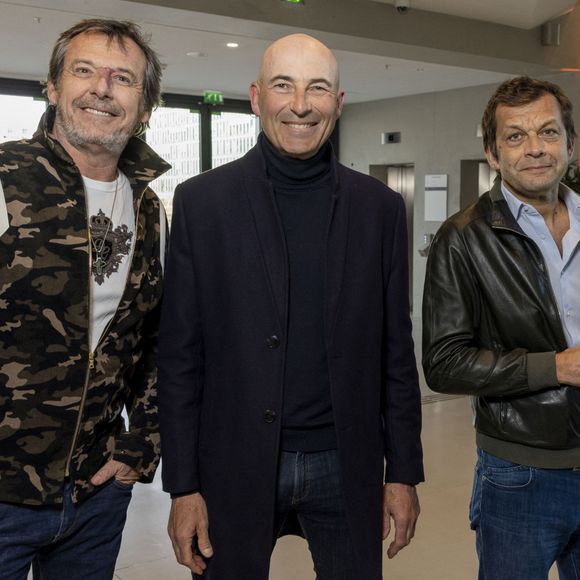 Exclusif - Jean-Luc Reichmann, Nicolas Canteloup, Laurent Mariotte - Vernissage de l'exposition photographique de Nikos Aliagas "Regards Miroirs" à la Seine Musicale à Boulogne-Billancourt le 14 avril 2022. © Cyril Moreau/Bestimage