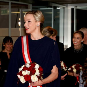 Le prince Albert II de Monaco, La princesse Charlene de Monaco durant la traditionnelle soirée de la Fête Nationale Monégasque au Grimaldi Forum à Monaco, le 19 novembre 2024. La Famille Princière et leurs convives ont assisté à un opéra en 4 actes "La Bohême". © JC VINAJ / Pool Monaco / Bestimage