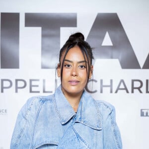 Exclusif - Amel Bent à la projection privée en avant-première du documentaire sur Vitaa (Charlotte Gonin) "Je m'appelle Charlotte" dans les locaux de TF1 à Boulogne Billancourt le 18 novembre 2024. Le documentaire sera diffusé le 22 novembre sur TMC en prime time et TF1+. © Pierre Perusseau / Bestimage 