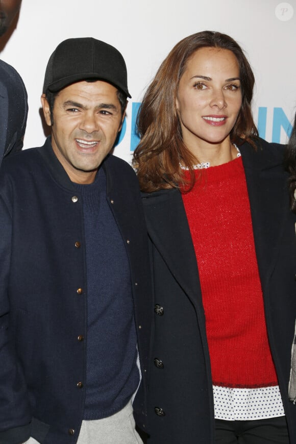 Jamel Debbouze et sa femme Mélissa Theuriau lors de l'avant-première du film "Demain tout commence" au Grand Rex à Paris le 28 novembre 2016.