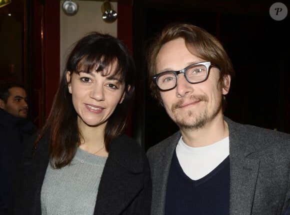 Exclusif - Marie-Julie Baup et son mari Lorànt Deutsch - People à la première de la pièce "Cyrano de Bergerac" au théâtre de la Porte-Saint-Martin à Paris le 2 février 2016. © Coadic