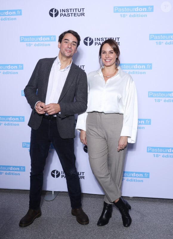 Julian Bugier et Julia Vignali - Soirée de lancement de la18ème édition du "Pasteurdon" à l'institut Pasteur de Paris le 9 octobre 2024. © Denis Guignebourg/BestImage