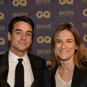 Julian Bugier et sa femme Claire Fournier lors de la soirée "L'homme de l'année GQ 2014" au Musée d'Orsay, à Paris le 19 novembre 2014. 