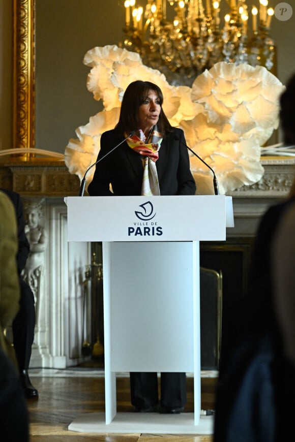 Anne Hidalgo durant la présentation d'un projet autour Notre-Dame de Paris, le 15 octobre 2024.