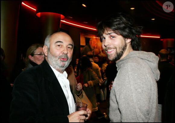 Exclusif- Gérard Jugnot et son fils Arthur - Première du film "Boudu" au cinéma Marignan.