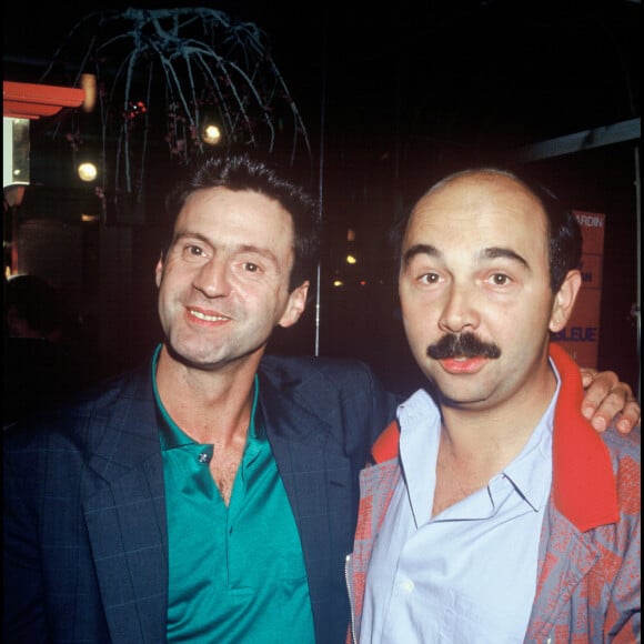 Archives - Daniel Auteuil et Gérard Jugnot à la première du film "Jean de la Florette" à Paris, 1986.