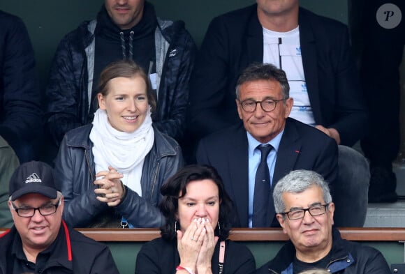 Guy Novès - People dans les tribunes des internationaux de France de tennis à Roland Garros le 1er juin 2016. © Dominique Jacovides / Bestimage