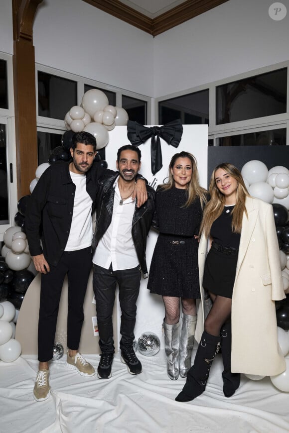 Exclusif - Magali Berdah, son mari Stéphane Teboul, Carla Ghebali, Guest lors de l'anniversaire surprise de M.Berdah (43 ans) au Pavillon Gravelle à Paris le 26 novembre 2024 avec tous ses amis influenceurs. © Pierre Perusseau / Bestimage