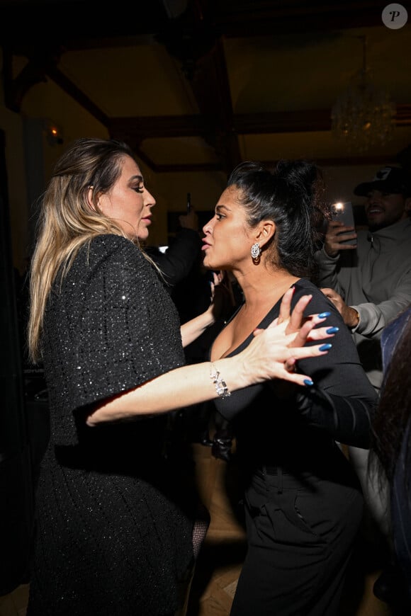 Exclusif - Magali Berdah, Ayem Nour lors de l'anniversaire surprise de M.Berdah (43 ans) au Pavillon Gravelle à Paris le 26 novembre 2024 avec tous ses amis influenceurs. © Pierre Perusseau / Bestimage