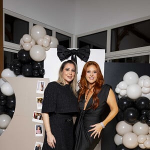 Exclusif - Magali Berdah et Cindy Sander lors de l'anniversaire surprise de M.Berdah (43 ans) au Pavillon Gravelle à Paris le 26 novembre 2024 avec tous ses amis influenceurs. © Pierre Perusseau / Bestimage