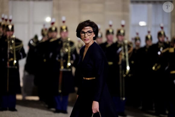 Rachida Dati - Dîner d'Etat en l'honneur de Bola Tinubu, Président de la République fédérale du Nigéria et de sa femme Oluremi Tinubu au Palais de l'Elysée à Paris le 28 Novembre 2024. © Dominique Jacovides/Bestimage 